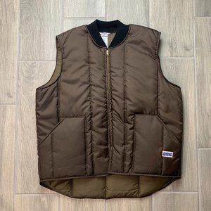SOLD Vintage Big Smith Men’s Vest XXL Brown Puffer Quilt Workwear Zipper